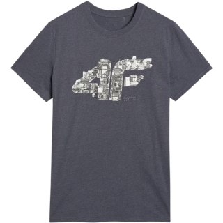 Koszulka męska 4F M3132 średni szary melanż 4FWAW25TTSHM3132 24M 4F