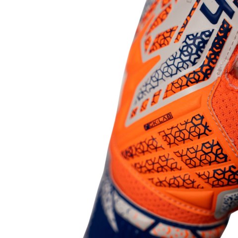 Rękawice bramkarskie Reusch Attrakt Solid Junior biało-pomarańczowo-niebieskie 5572516 2500 Reusch