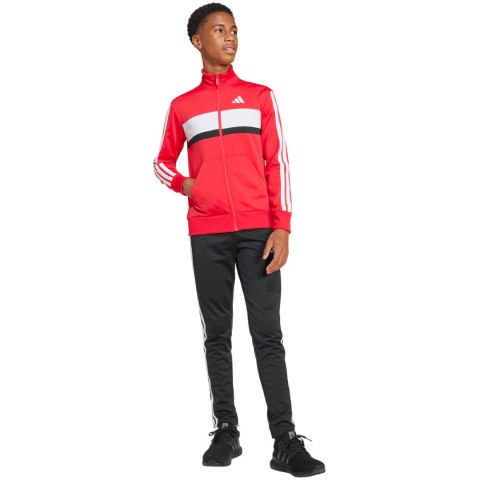 Dres dla dzieci adidas Seasonal Essentials Tiberio 3-Stripes Tricot czerwono-czarny JI6214 Adidas