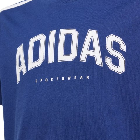 Koszulka dla dzieci adidas Codes Collegiate Graphic Tee granatowa JL6138 Adidas