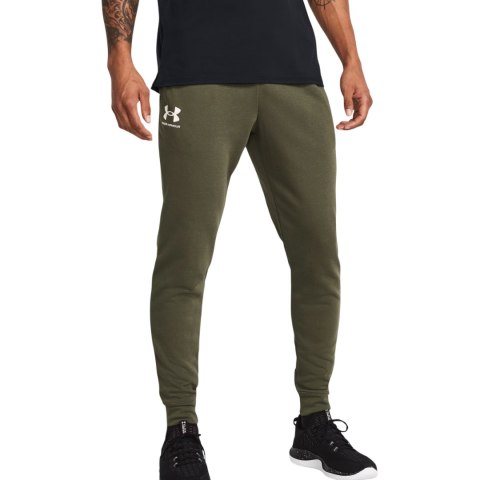 Spodnie męskie Under Armour Rival Terry Jogger khaki 1380843 390 Under Armour