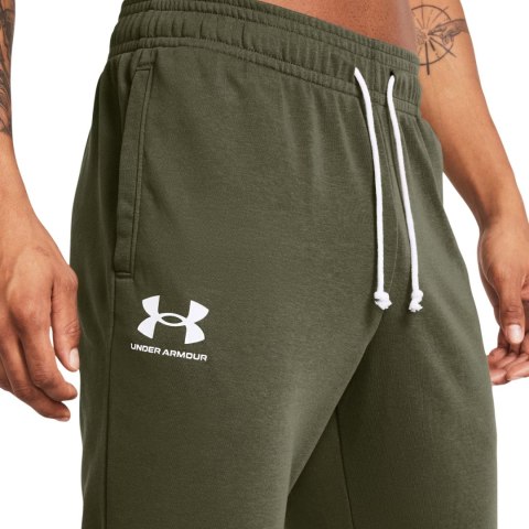 Spodnie męskie Under Armour Rival Terry Jogger khaki 1380843 390 Under Armour