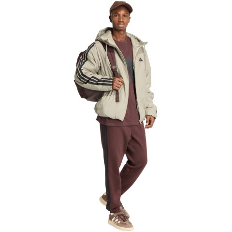 Spodnie męskie adidas Essentials 3-Stripes Fleece brązowe JX0749 Adidas