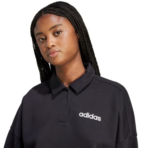 Bluza damska adidas Essentials Linear Polo czarna JM1946 Adidas