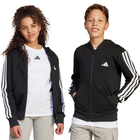 Bluza dla dzieci adidas Essentials Full-Zip czarno-biała JD6494 Adidas