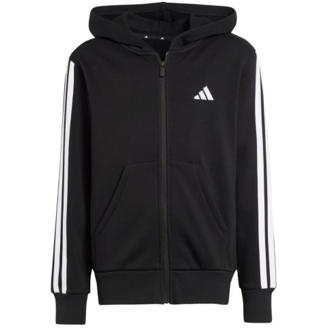 Bluza dla dzieci adidas Essentials Full-Zip czarno-biała JD6494 Adidas