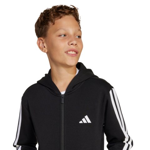 Bluza dla dzieci adidas Essentials Full-Zip czarno-biała JD6494 Adidas