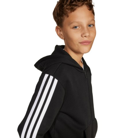 Bluza dla dzieci adidas Essentials Full-Zip czarno-biała JD6494 Adidas