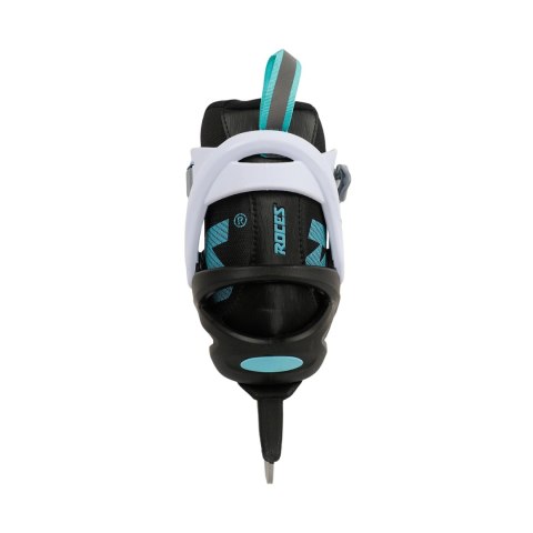 Łyżwy damskie Roces ICY 5 czarno-biało-błękitne 450737 001 Roces