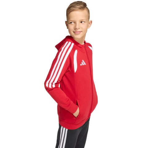 Bluza dla dzieci adidas Tiro 26 League Sweat Full Zip Hoodie czerwona KF9101 Adidas teamwear