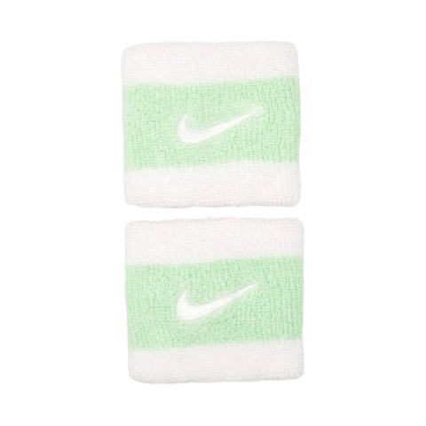 Frotki na nadgarstek Nike Swoosh Wristbands 2 szt. biało-zielone N0001565117OS Nike