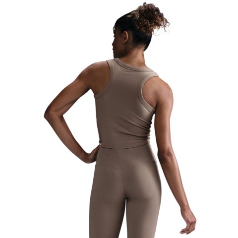 Koszulka damska Nike Dri-Fit One Fitted Crop beżowa FN2806 233 Nike