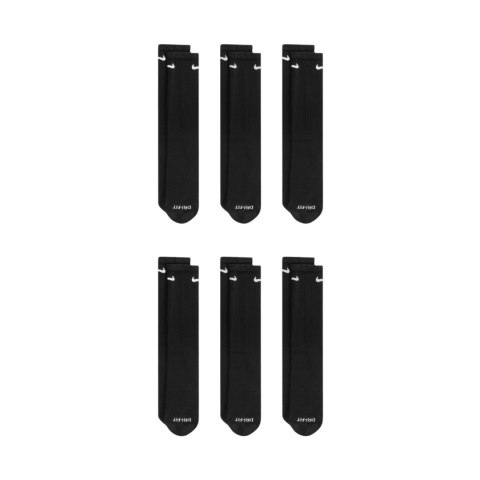 Skarpety Nike Everyday Plus Cush 6 par czarne SX6897 010 Nike