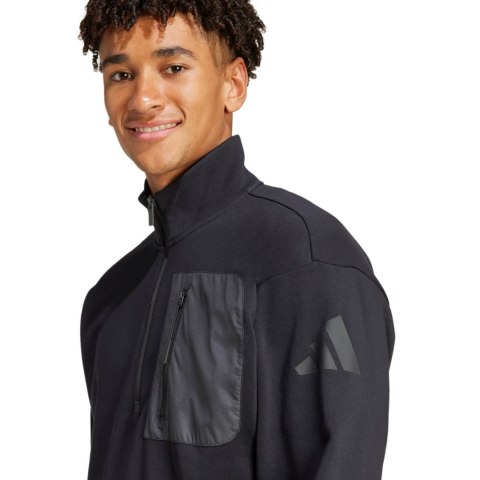 Bluza męska adidas City Escape Fleece Half-Zip GD czarna JF3290 Adidas
