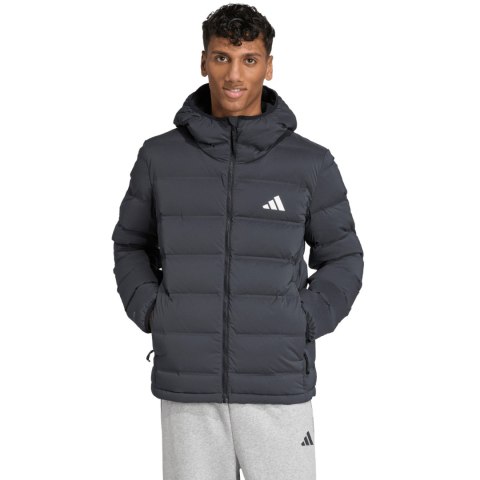Kurtka męska adidas Helionic Climawarm Stretch Hooded Down czarna JN2114 Adidas
