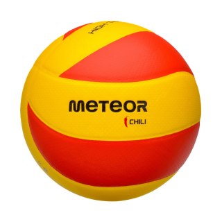 Piłka siatkowa Meteor Chili Pu żółto-czerwona 10058 Meteor