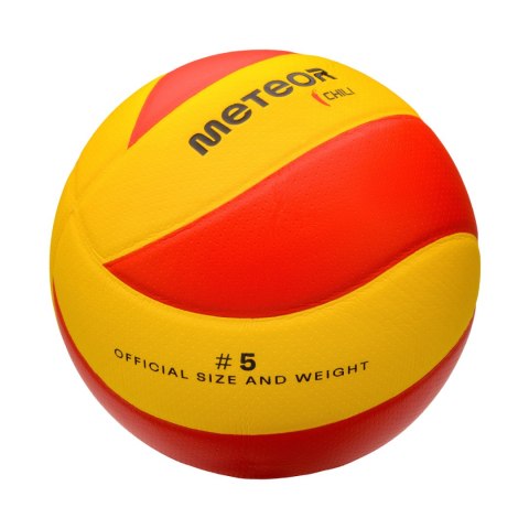 Piłka siatkowa Meteor Chili Pu żółto-czerwona 10058 Meteor