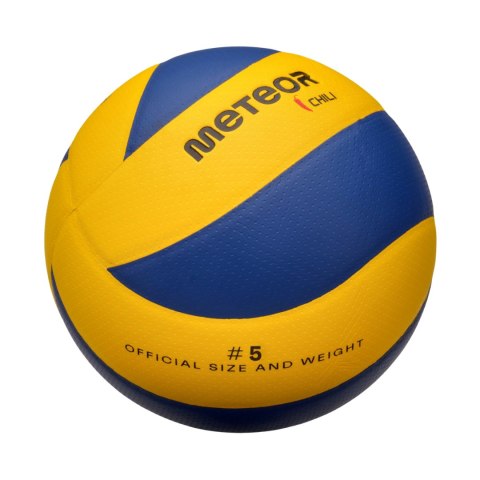 Piłka siatkowa Meteor Chili Pu żółto-niebieska 17407 Meteor