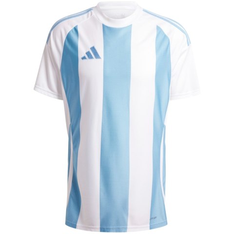 Koszulka męska adidas Striped 24 Jersey biało-błękitna IW4555 Adidas teamwear
