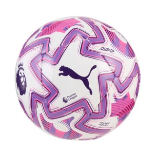 PIłka nożna Puma Orbita Mini Premier League biało-fioletowo-różowa 84721 01 Puma