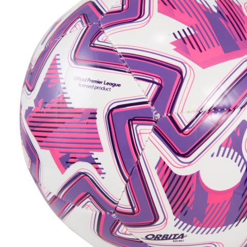 PIłka nożna Puma Orbita Mini Premier League biało-fioletowo-różowa 84721 01 Puma