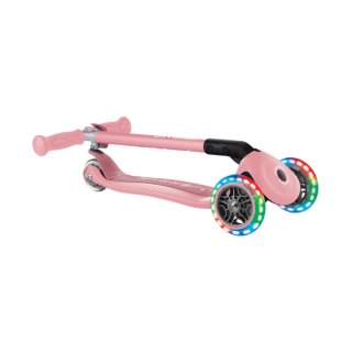 Hulajnoga SMJ Globber 3-kołowa 432-211-3 Primo Foldable Lights pastelowy róż Smj