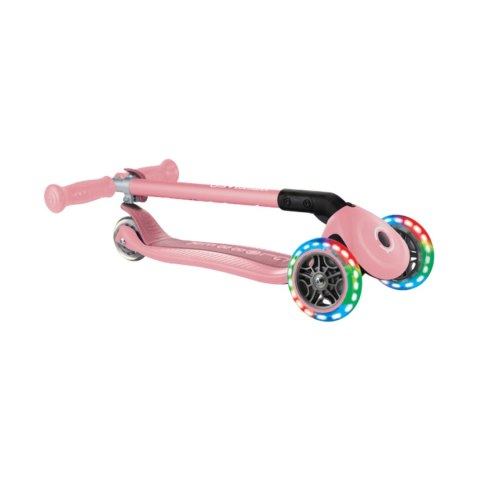 Hulajnoga SMJ Globber 3-kołowa 432-211-3 Primo Foldable Lights pastelowy róż Smj