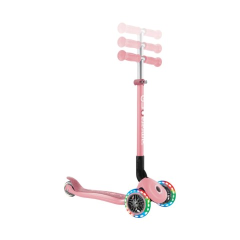 Hulajnoga SMJ Globber 3-kołowa 432-211-3 Primo Foldable Lights pastelowy róż Smj