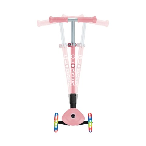 Hulajnoga SMJ Globber 3-kołowa 432-211-3 Primo Foldable Lights pastelowy róż Smj