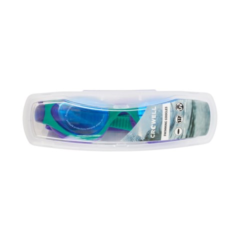 Okulary pływackie dla dzieci Crowell GS23 Splash Mirror zielono-fioletowe Crowell