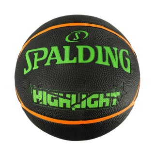 Piłka do koszykówki Spalding Highlight czarno-zielono-pomarańczowa 84354Z Spalding