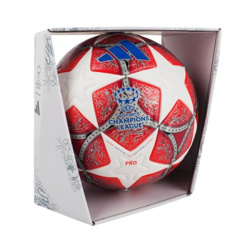 Piłka nożna adidas UCL Womens 25/26 Final Pro czerwono-biała JW1325 Adidas teamwear