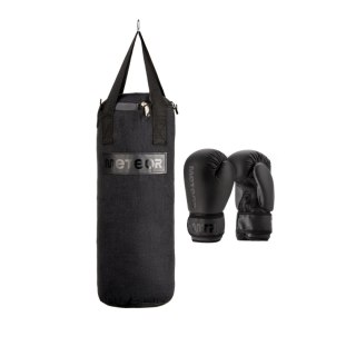 Zestaw bokserski Meteor worek 6 kg, rękawice bokserskie 6 oz Meteor 17691 Meteor